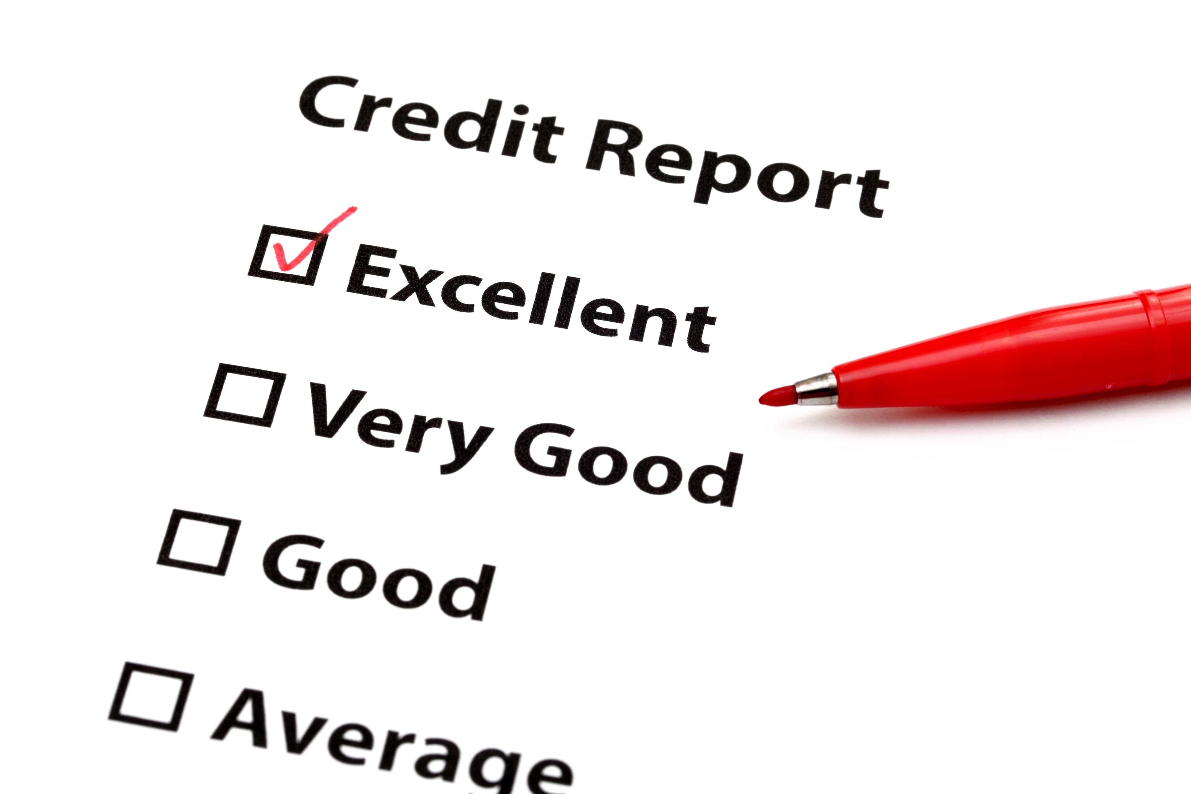 Credit report document used in tenant screening
