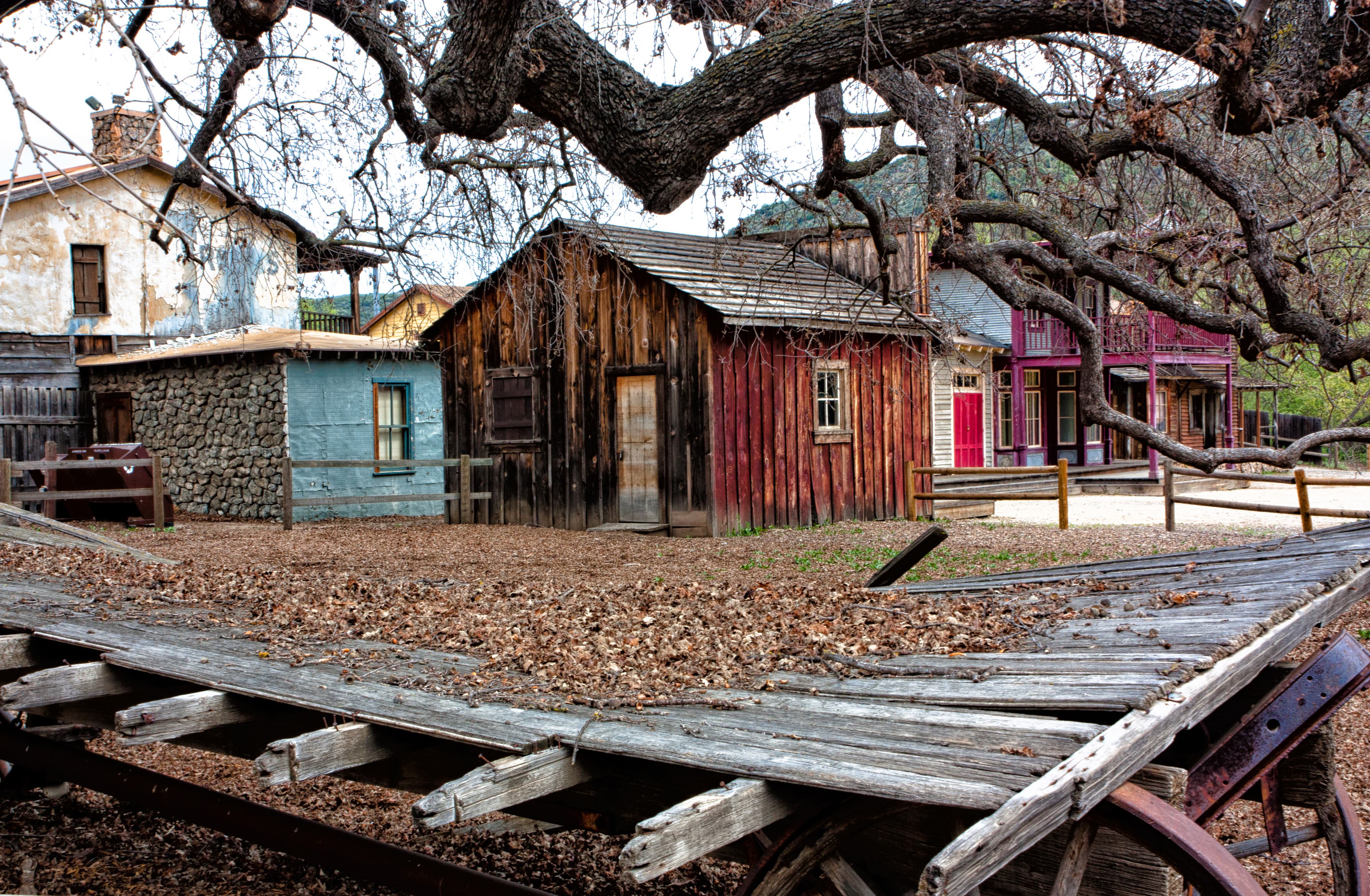 Old western town streetscape